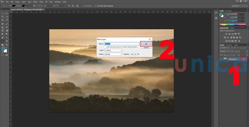Mở khóa layer nếu layer bị khóa