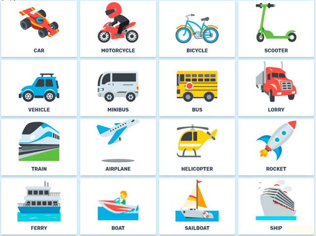 Bé sẽ rất hứng thú với tiếng anh liên quan đến chủ đề giao thông