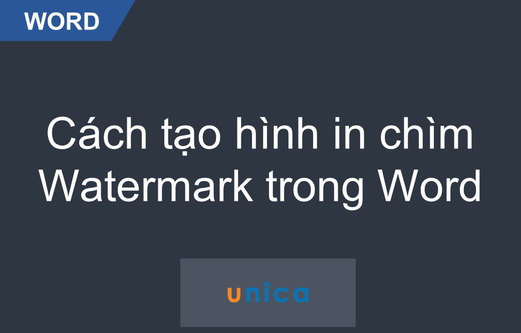 Hướng dẫn cách tạo watermark trong word để không lo bị copy bài viết