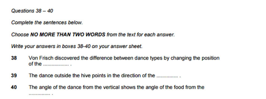 Dạng bài Completing sentences - Hoàn thành câu