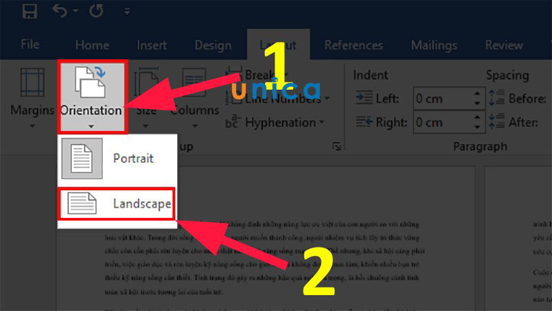 Bí kíp thay đổi hướng trang orientation trong Word nhanh chóng