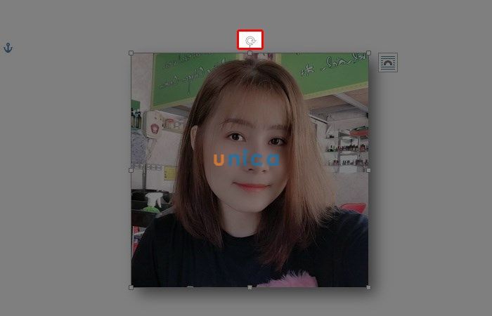 Biểu tượng xoay ảnh trong word