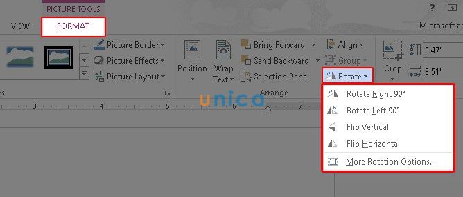 Chọn công cụ Rotate