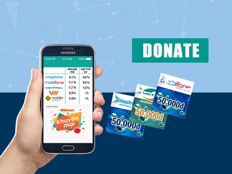 Donate bằng thẻ điện thoại