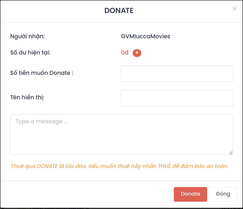 Nhấn Donate