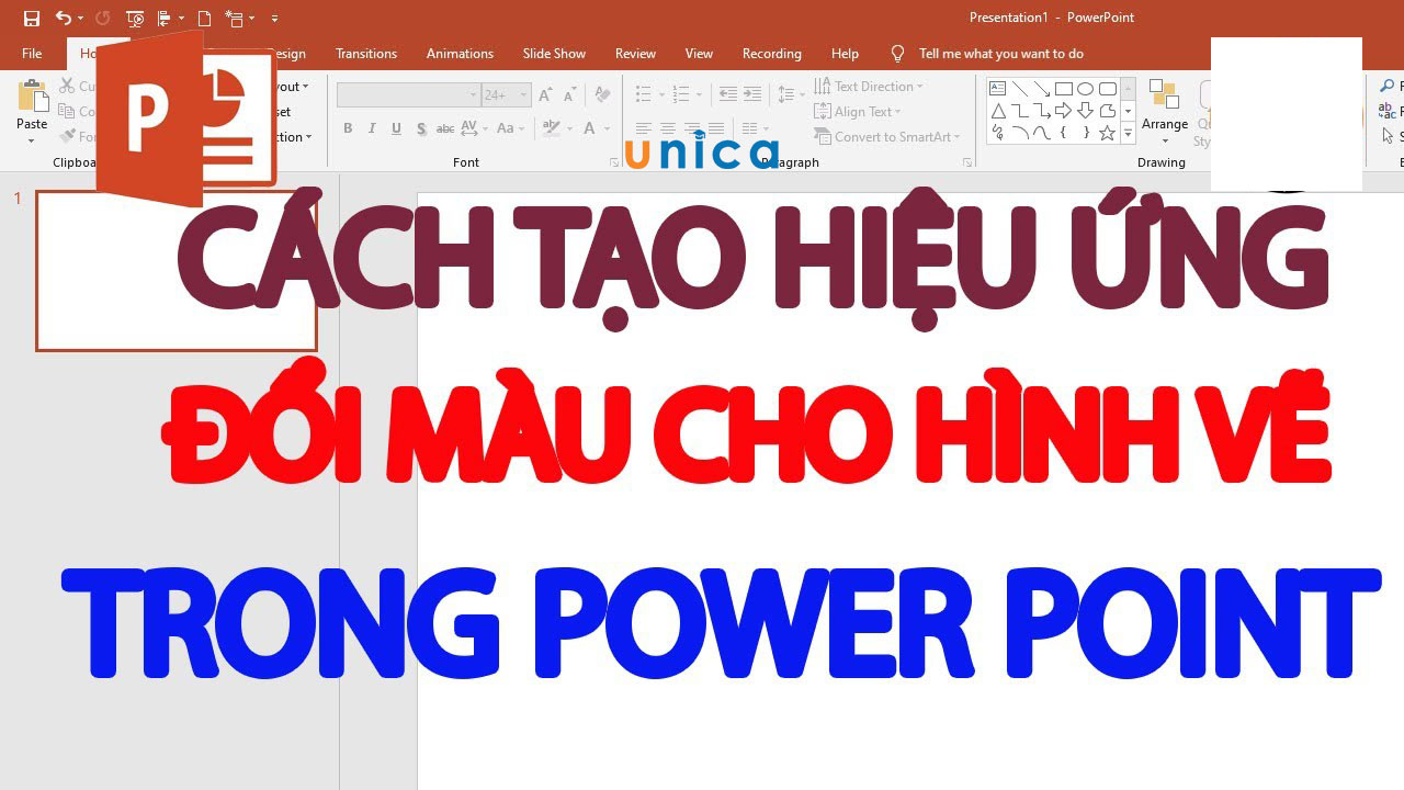 Kỹ thuật tô màu trong Shape đơn giản trên Powerpoint