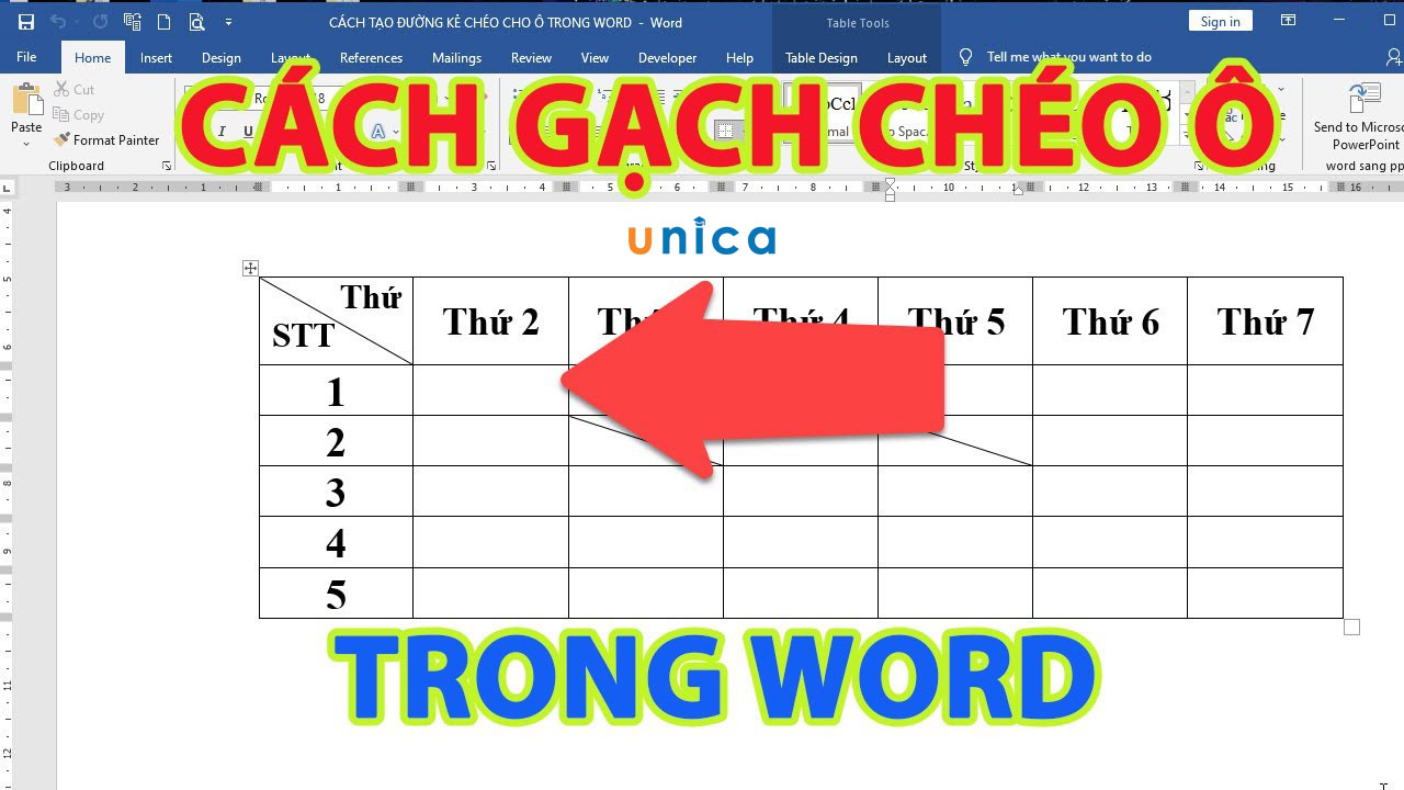 Hướng dẫn 3 cách gạch chéo ô trong word chỉ với vài bước đơn giản