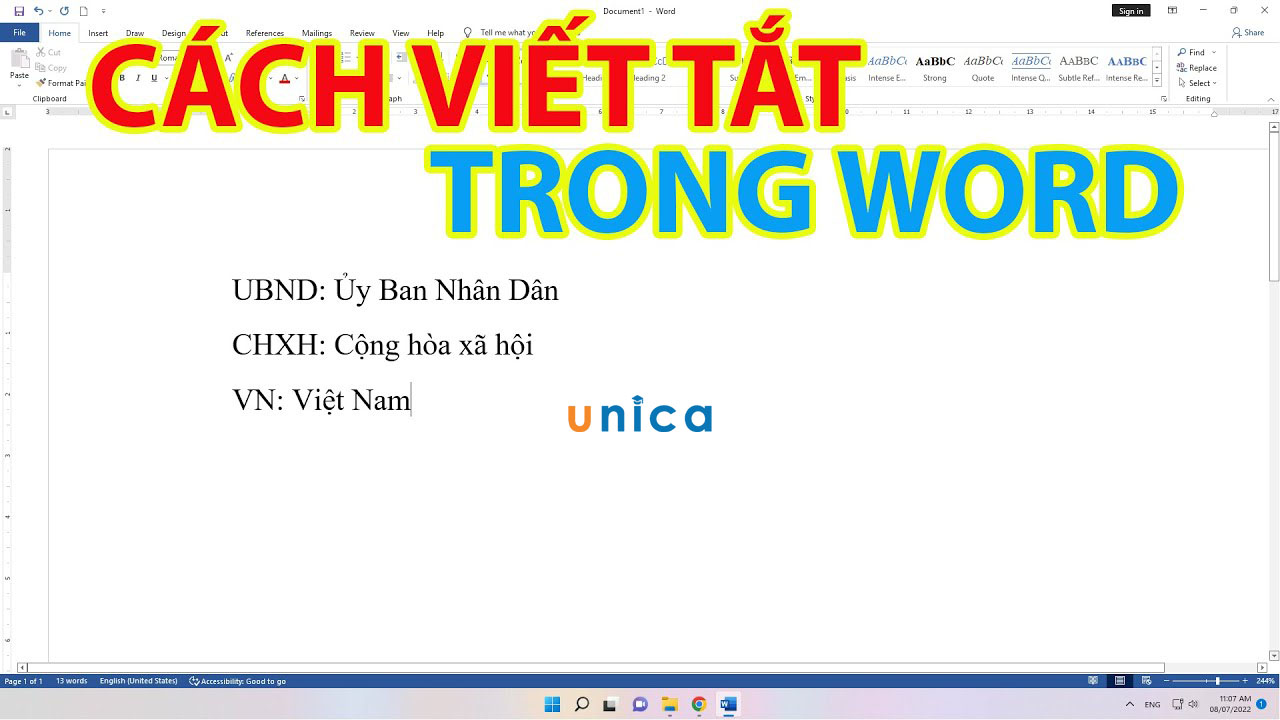 Thiết lập cách viết tắt trong word 2010, 2013, 2016, 2019