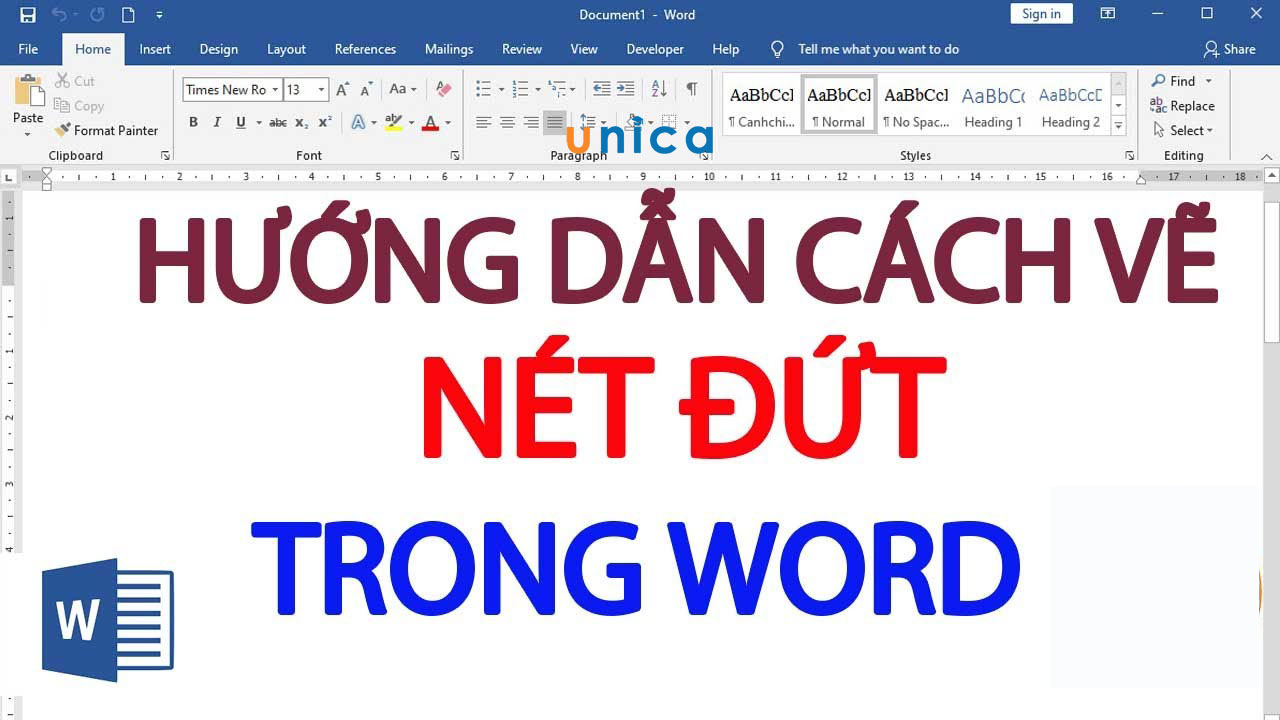 Cách vẽ nét đứt trong Word để tạo kiểu cho các hình vẽ cực dễ