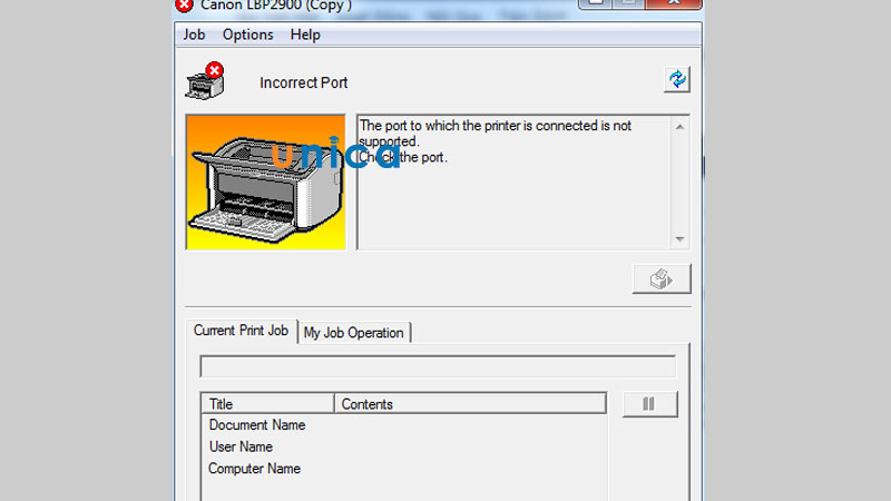 Không kết nối được với máy in