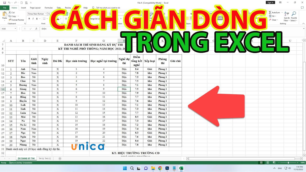 Hướng dẫn 3 cách giãn dòng trong Excel nhanh nhất