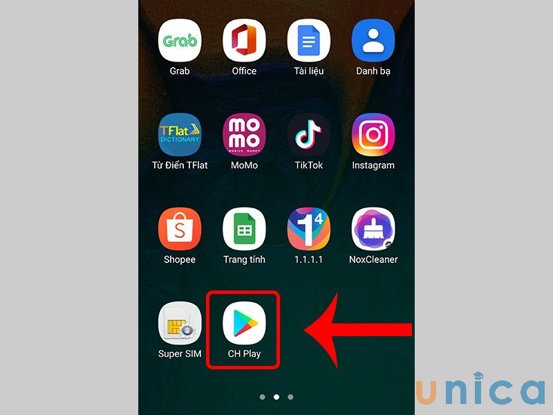 Mở ứng dụng CH Play