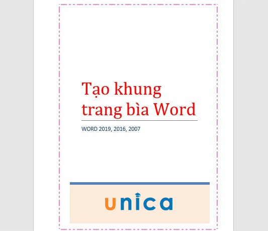 Cách tạo khung bìa trong Word ở mọi phiên bản