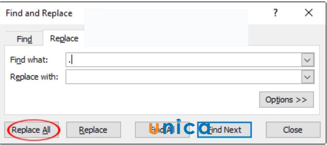 cách bỏ dấu chấm trong excel-2