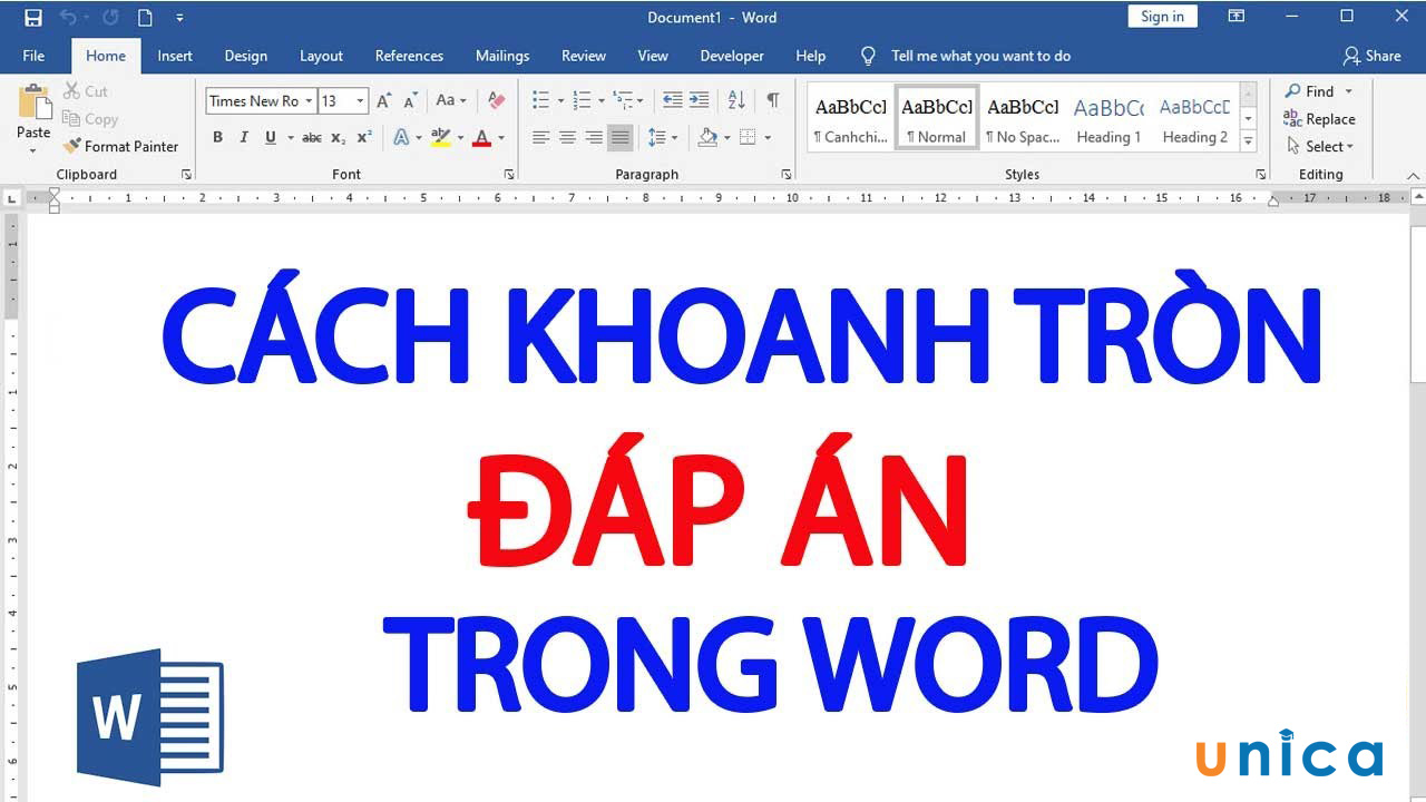 Hướng dẫn cách khoanh tròn đáp án trong word cực dễ thực hiện