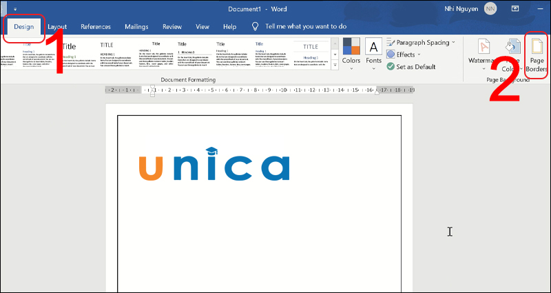 Chọn Page Borders
