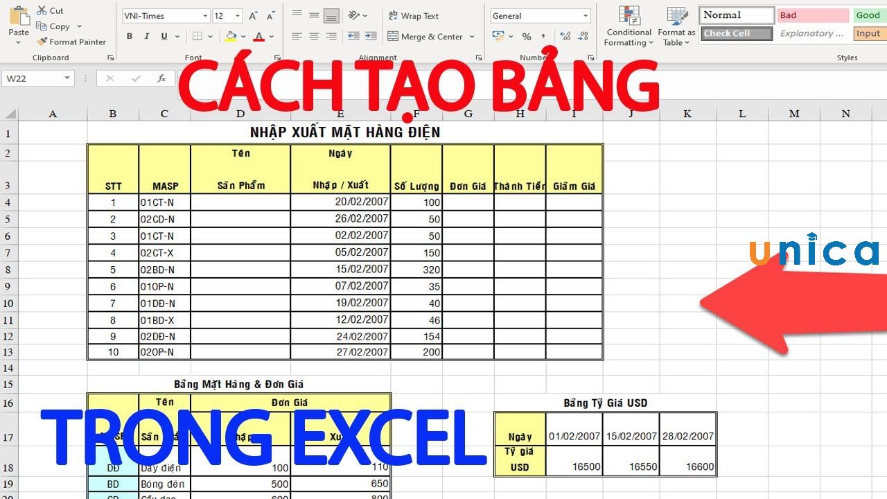 Cách tạo bảng trong Excel đơn giản và chi tiết nhất