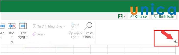 Hiện thanh công cụ trong Excel