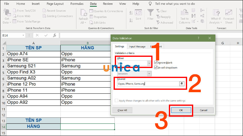 cach-tao-danh-sach-tha-xuong-trong-excel-4