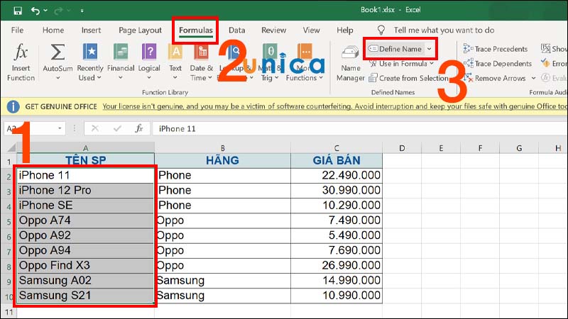 cach-tao-danh-sach-tha-xuong-trong-excel-5