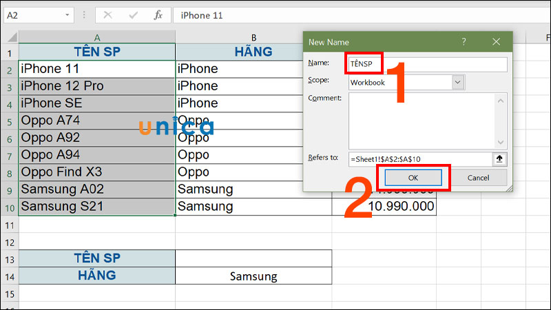 cach-tao-danh-sach-tha-xuong-trong-excel-6