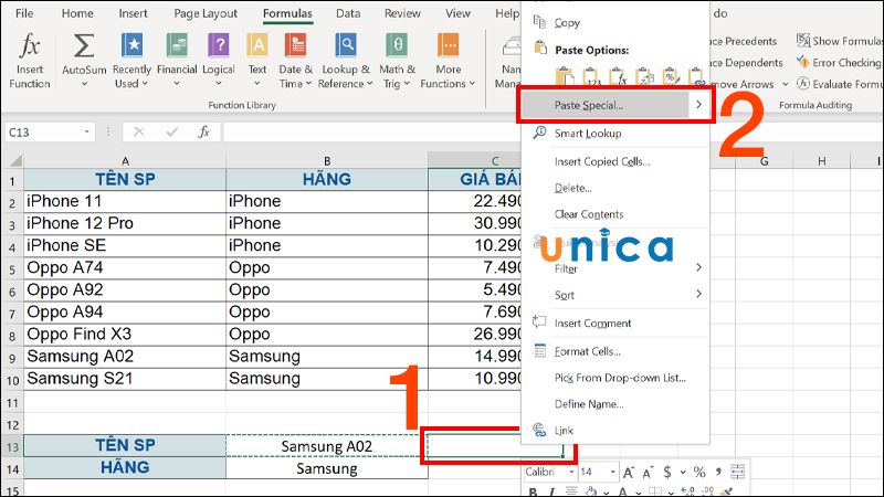 cach-tao-danh-sach-tha-xuong-trong-excel-11