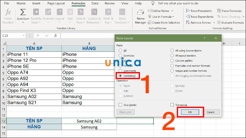 cach-tao-danh-sach-tha-xuong-trong-excel-12