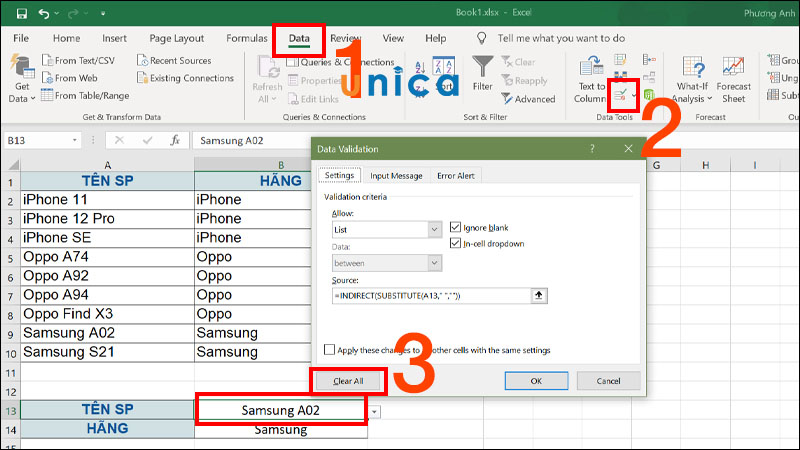 cach-tao-danh-sach-tha-xuong-trong-excel-13