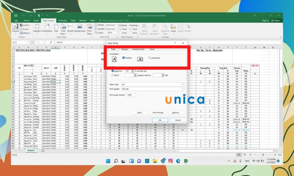 In-Excel-vua-trang-giay-A4-bang-Page-Layou