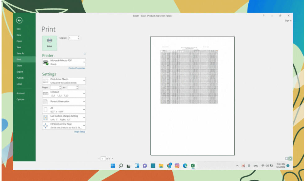 In-Excel-vua-trang-giay-A4-bang-Page-Layout
