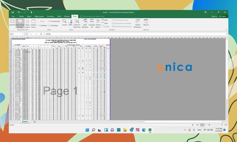 In-Excel-vua-trang-giay-A4-bang-Page-Break-Preview