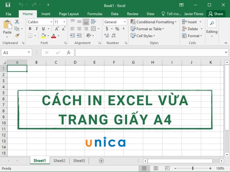 Hướng dẫn cách in excel vừa trang giấy A4