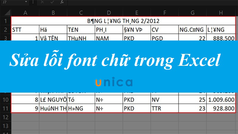 Cách sửa lỗi Font chữ trong Excel chỉ mất 5 giây