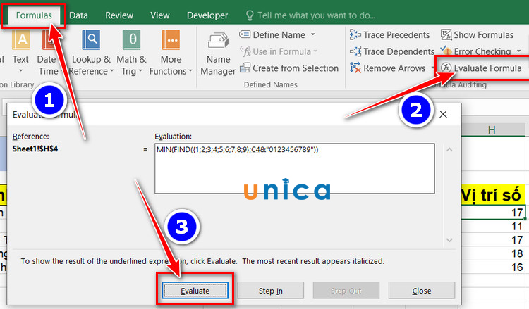 Thao tác xem cách chạy của hàm