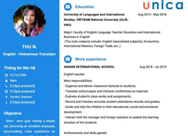 Bạn nên viết tiêu đề CV chính là tên của mình