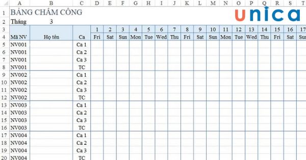 Trong quá trình dùng bảng chấm công, bộ phận nhân sự cần theo dõi sát sao thời gian tới và về của nhân viên