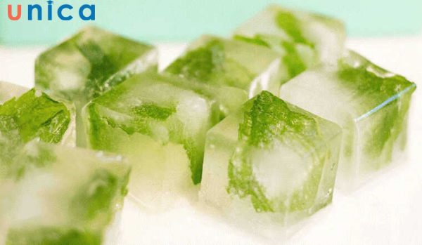 Làm trắng da bằng nha đam đông đá