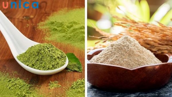 Trị da mỏng bằng mặt nạ trà xanh và cám gạo