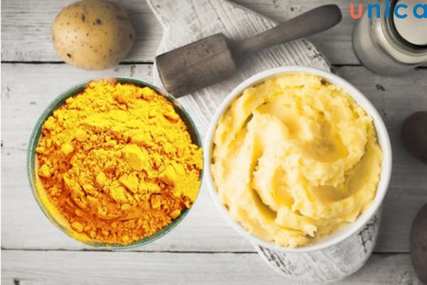 Mặt nạ khoai tây bột nghệ giúp giảm tình trạng thâm mụn hiệu quả