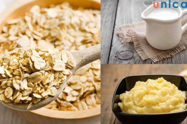 Mặt nạ khoai tây kết hợp bột yến mạch giúp làn da trắng tự nhiên
