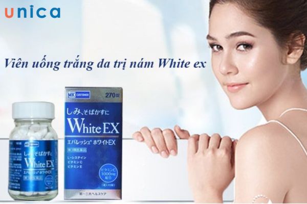 Viên uống trắng da trị nám White EX 270 ngăn chặn các tác động gây hại cho da