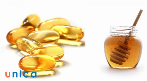 Trộn vitamin E cùng mật ong để có được mặt nạ dưỡng ẩm