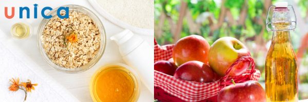 Yến mạch, mật ong và giấm táo