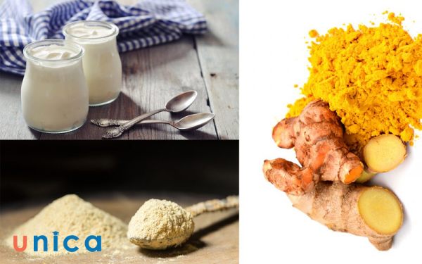 Cám gạo, sữa chua và tinh bột nghệ cho loại mặt nạ dưỡng da hoàn hảo