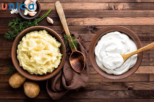 Khoai tây, sữa chua sẽ tạo ra mặt nạ giảm nhờn an toàn cho da