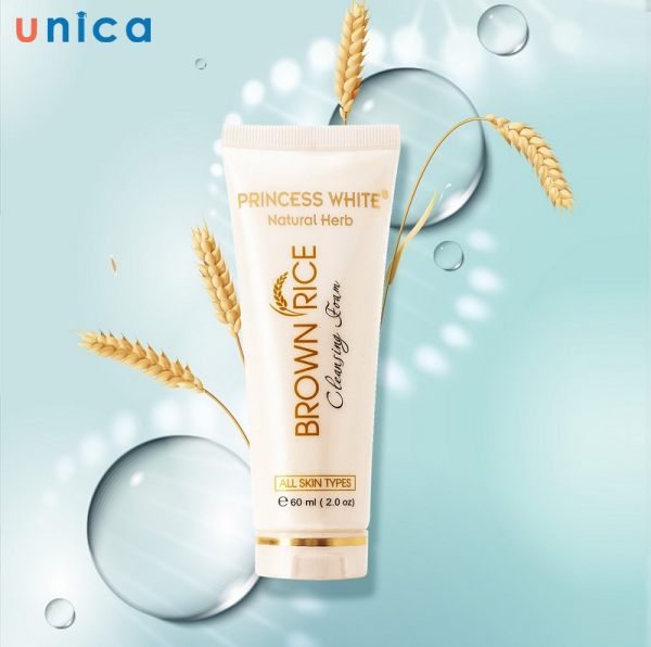 Princess White Brown Rice là sữa rửa mặt từ mầm gạo thiên nhiên