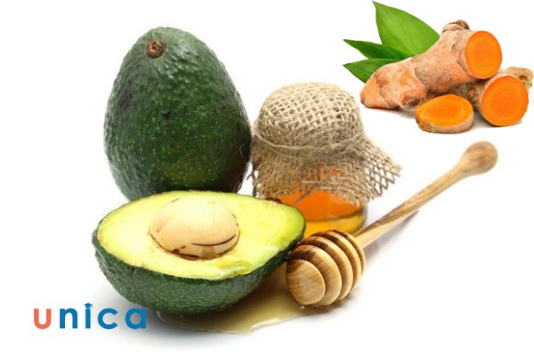 Mặt nạ làm từ bơ, mật ong và nghệ