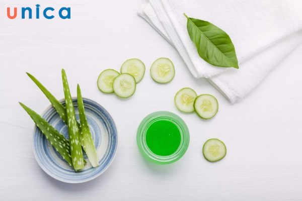 Dưỡng trắng da bằng nha đam và dưa chuột