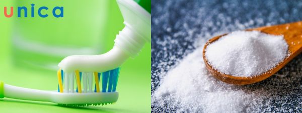 Kem đánh răng và muối giúp tẩy lông chân