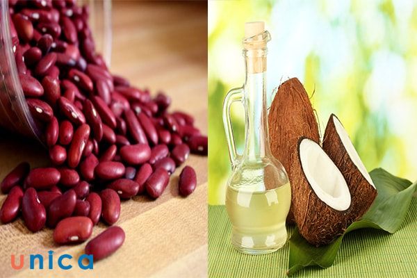 Tẩy da chết bằng dầu dừa và bột đậu đỏ
